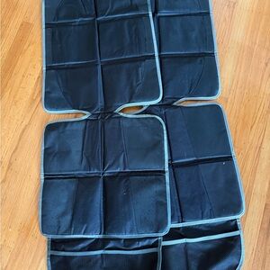 Car Back Seat Protectors - Black with Gray Trim (Set)